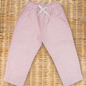 Baroni Firenze Toddler Pink Striped Linen Pants, Size 3T, Like new condition